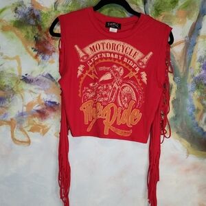 SWANK Red Graphic Tank Top